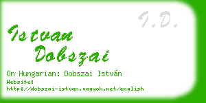 istvan dobszai business card